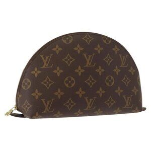 LOUIS VUITTON Monogram Trousse Demi Ronde Cosmetic Pouch
